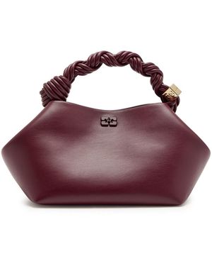 Ganni Bou Small Leather Top Handle Bag - Purple