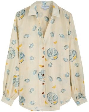Never Fully Dressed Oyster Miley Printed Woven Shirt - Natural