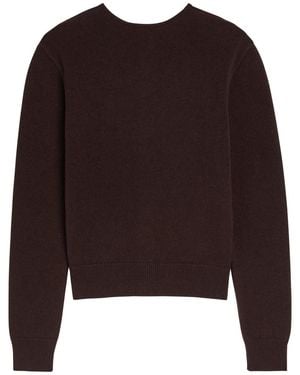 Lemaire Reversible Buttoned Wool And Cashmere-Blend Jumper - Brown