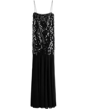 16Arlington Salia Sequin-Embellished Chiffon Gown - Black