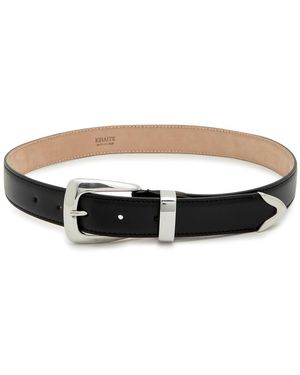 KHAITE Benny Leather Belt - Black
