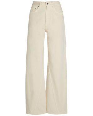 Anine Bing Brie Wide-Leg Jeans - Natural