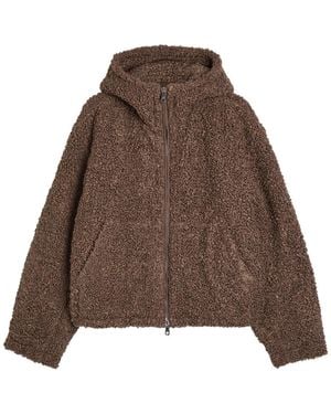 Cole Buxton Quilted Hooded Bouclé Jacket - Brown