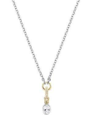 V By Laura Vann Laura Vann Crystal-Embellished Rhodium-Plated Necklace - Metallic