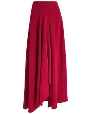 ROKSANDA Asha Draped Crepe Maxi Skirt - Red