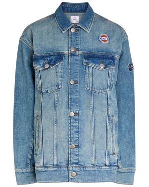 AN-Y1 Star Logo-Embroidered Stretch- Jacket - Blue