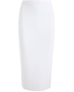 Norma Kamali Stretch-Crepe Midi Pencil Skirt - White