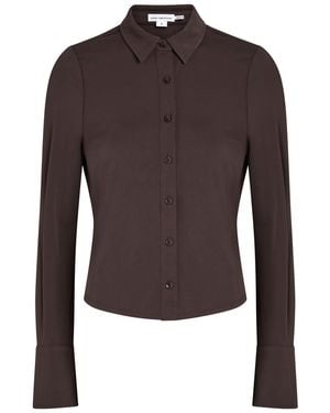 GOOD AMERICAN Matte Stretch-Jersey Top - Brown