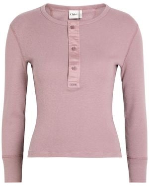 Chloé Chloã Henley Shirt - Pink