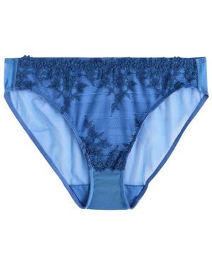 Wacoal Embrace Lace Embroidered Briefs - Blue