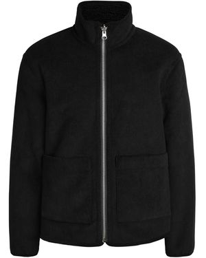 Wax London Killick Reversible Corduroy And Faux Fur Jacket - Black