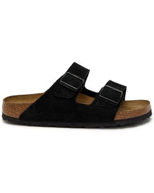 Birkenstock Arizona Suede Sliders - Black
