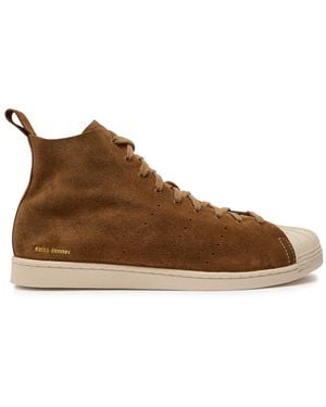 adidas X Wales Bonner Superstar Brushed Suede Trainers - Brown