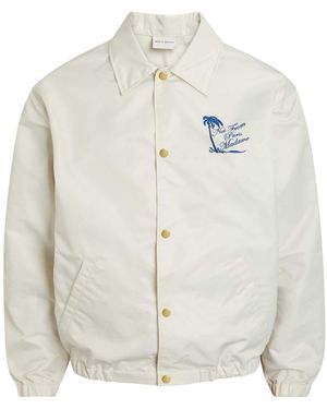 Drole de Monsieur Veste Slogan Palmier Printed Jacket - White