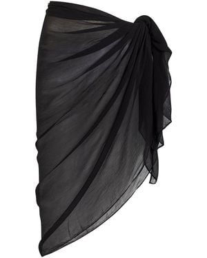 Away That Day Santorini Fine-Knit Sarong - Black