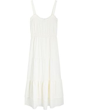 PAIGE Persimmon Rayon-Blend Midi Dress - White
