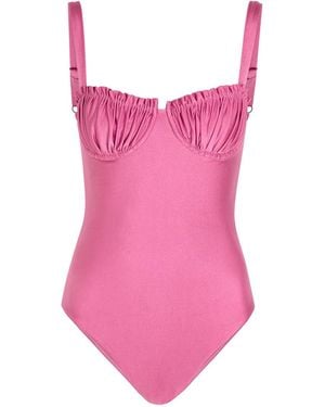 Faithfull the Brand Tavia Ruffled Swimsuit - Pink