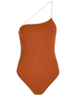 Lido Sessantasei One-Shoulder Swimsuit - Brown