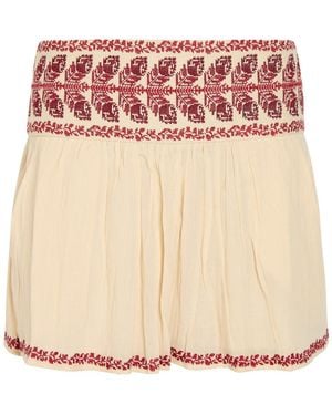 Isabel Marant Picadilia Embroidered Cotton Mini Skirt - Pink