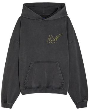 Picante Butterfly Hooded Cotton Sweatshirt - Grey