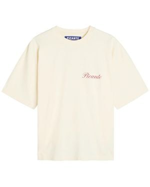 Picante Tailor Logo-Print Cotton T-Shirt - White