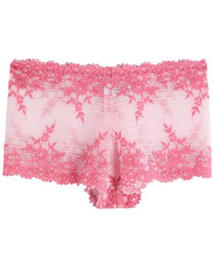 Wacoal Embrace Lace Embroidered Boyshorts - Pink