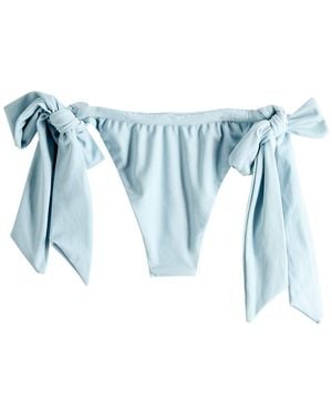Faithfull the Brand Costa Tie-Fastening Bikini Briefs - Blue