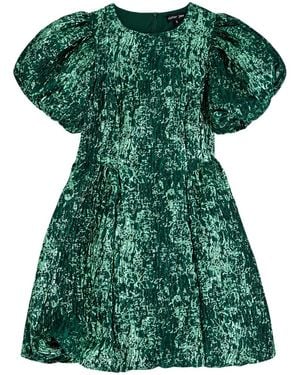 Sister Jane Potion Metallic Cloqué Mini Dress - Green