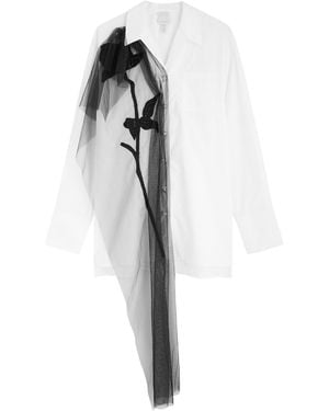 Huishan Zhang Thelma Embellished Cotton Shirt - White