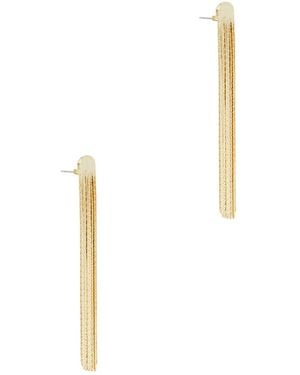 Anissa Kermiche Grand Fil Fringed-Plated Earrings - White