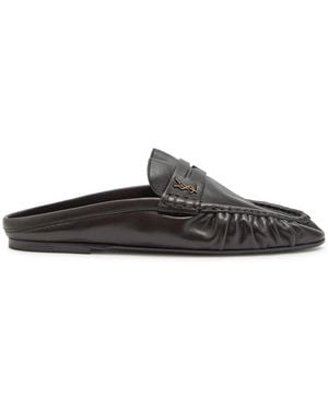 Saint Laurent Le Loafer 15 Leather Loafers - Gray