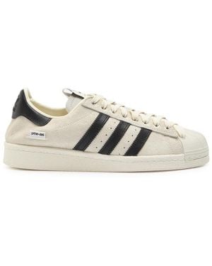 Adidas x Song For the Mute Superstar 82 Paneled Suede Sneakers - White