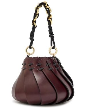 Amanu The Mini Burundi Panelled Leather Bucket Bag - Brown