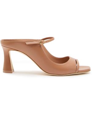 Malone Souliers Rania 70 Leather Mules - Brown