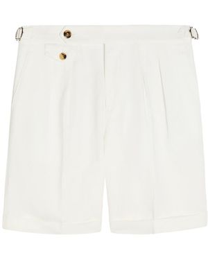Brunello Cucinelli Bermuda Cotton And Linen-Blend Shorts - White