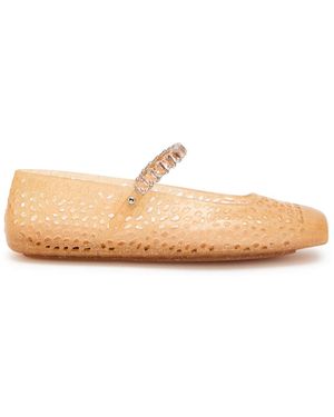 Jimmy Choo The Jelly Crystal-Embellished Ballet Flats - Multicolour
