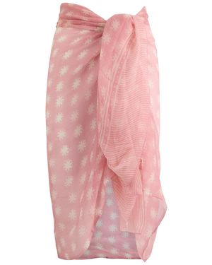 Cloe Cassandro Printed Silk-Georgette Sarong - Pink