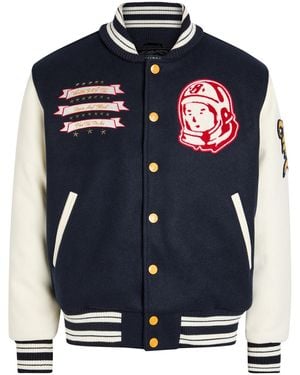 BBCICECREAM Fanfare Script Panelled Appliquéd Bomber Jacket - Blue