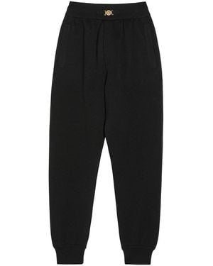 Versace Cotton And Cashmere-Blend Trousers - Black