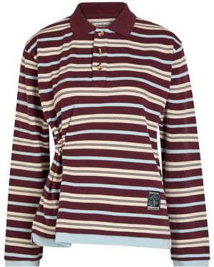 Damson Madder Noah Layered Striped Cotton Rugby Top