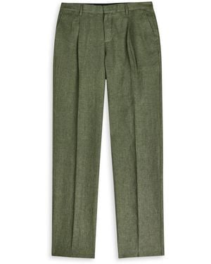 Sunspel Tapered-Leg Linen Trousers - Green