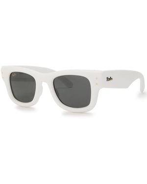 Ray-Ban X A$Ap Rocky Puffer Wayfarer Sunglasses - White