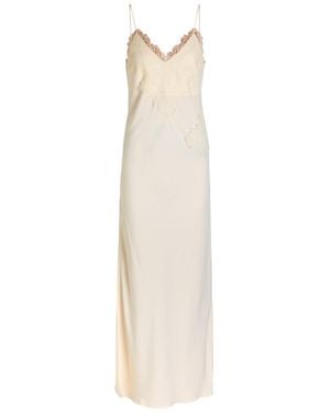 Rohe Lace-Appliquéd Satin Maxi Slip Dress - White