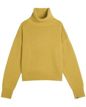 Extreme Cashmere N°434 Crop Xtra Roll-Neck Cashmere Jumper - Yellow
