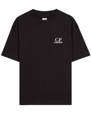 C.P. Company 30/1 Printed Cotton T-Shirt - Black