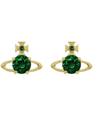 Vivienne Westwood Reina Crystal-Embellished Orb Stud Earrings - Green