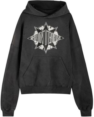 SAINT Mxxxxxx X Denim Tears Hooded Cotton Sweatshirt - Black
