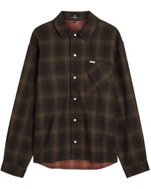 Represent Reversible Plaid Cotton Shirt - Black