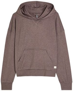 Vuori Halo Modern Hooded Slubbed Jersey Sweatshirt - Brown