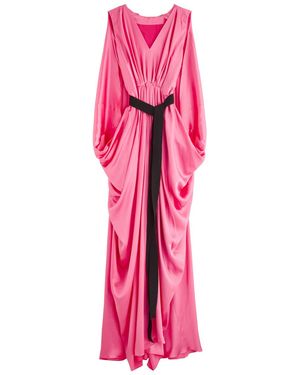 ROKSANDA Khalyni Draped Silk-Satin Gown - Pink